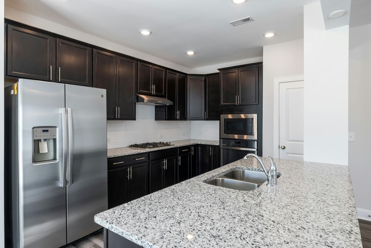 black cabinets