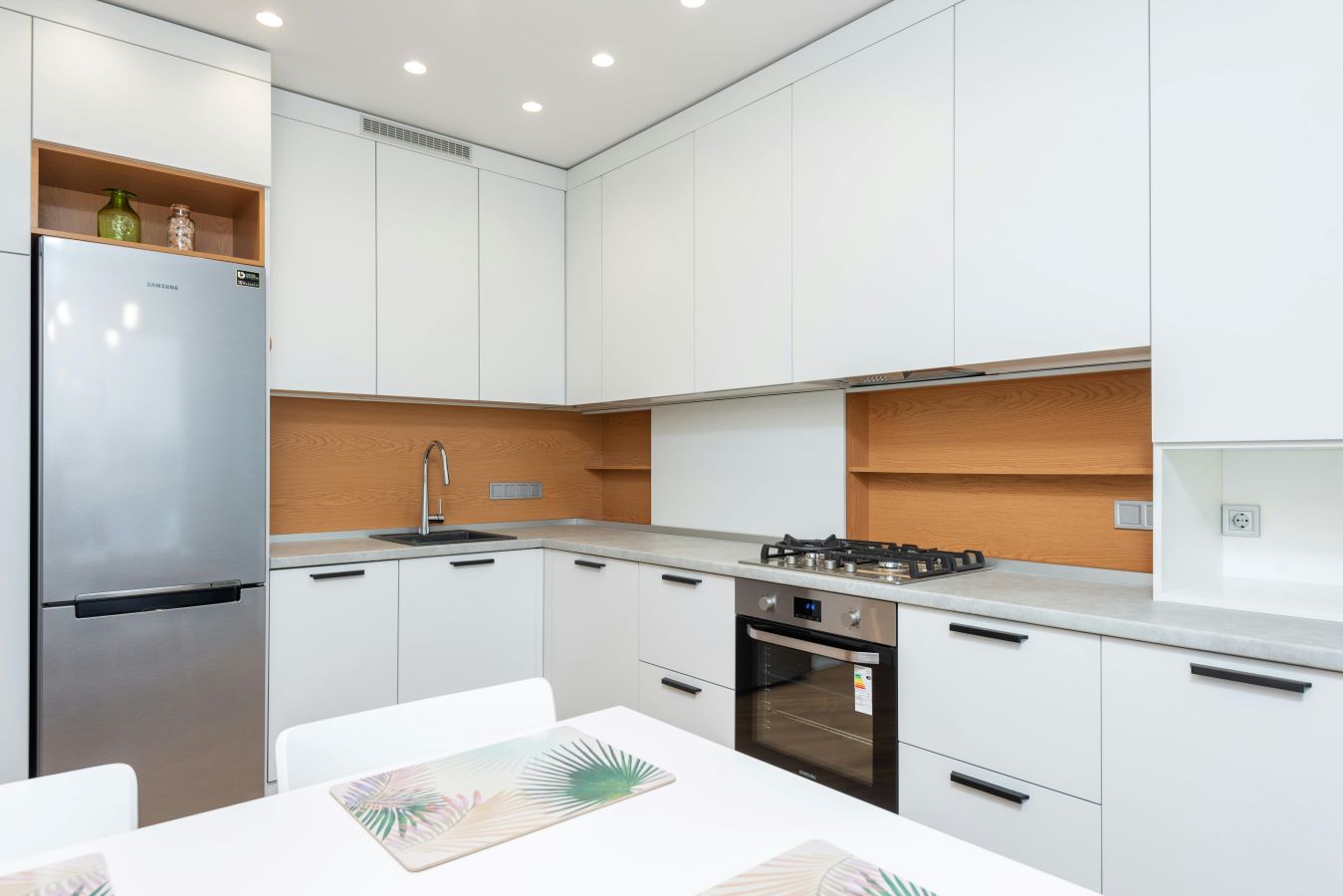 white kitchen cabinet